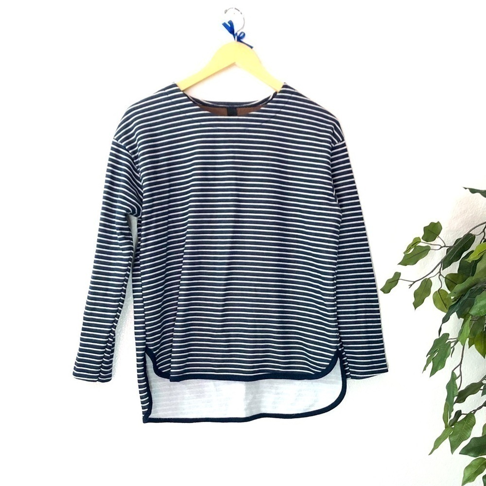 E. Plus Striped Long Sleeve Shirt